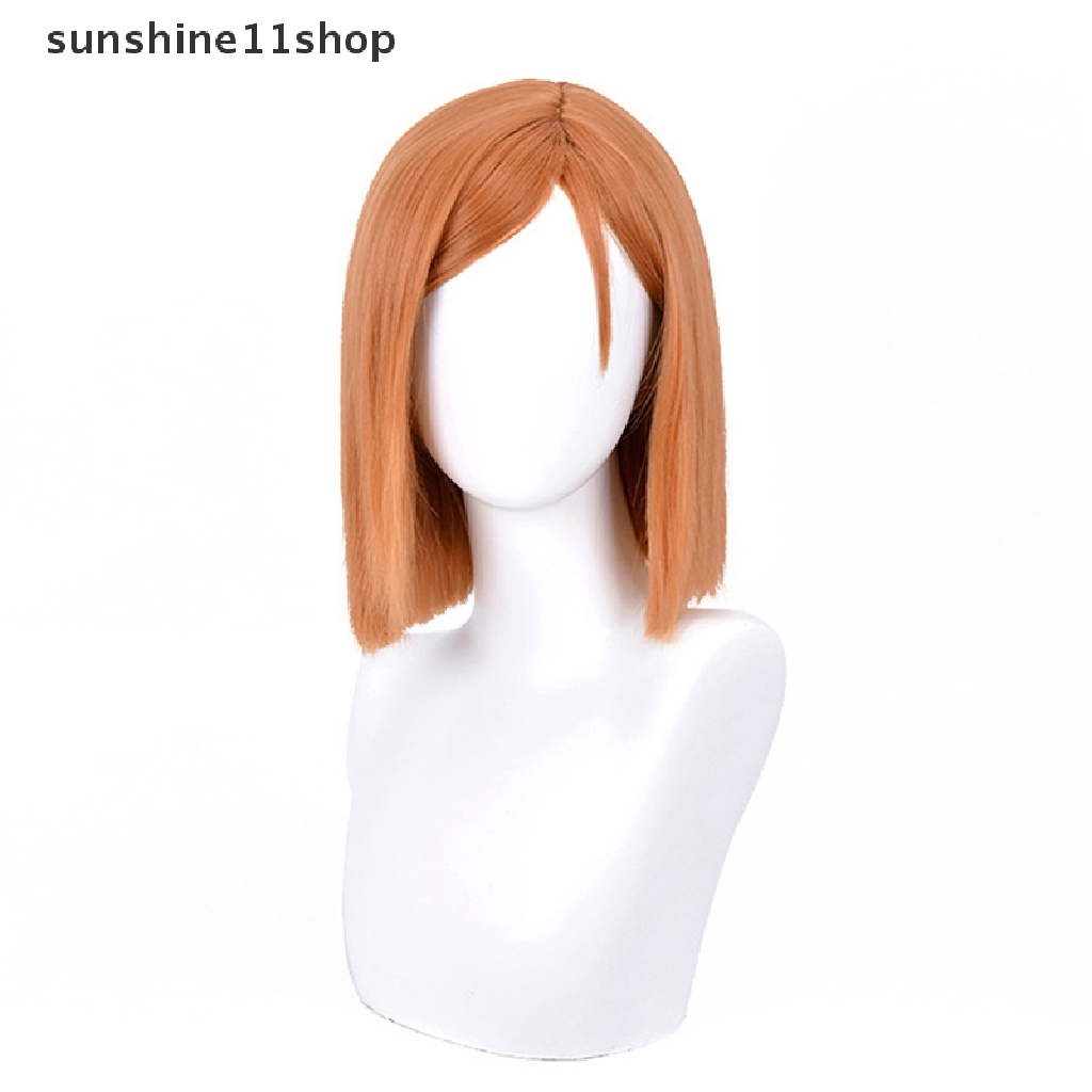 Sho Anime Jujutsu Kaisen Cosplay Nobara Kugisa Wig Nobara Kugisaki Wig Untuk Pesta N