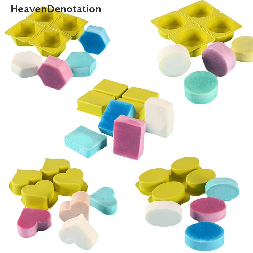 [HeavenDenotation] 1per4 Cavity Cetakan Pembuat Sabun Silikon Baking DIY Mold Untuk Cake Bakeware HDV