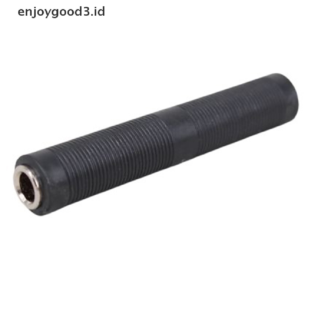 【 Rready Stock 】 Microphone Audio Cable Extender Connector 6.35mm Audio Stereo Double Head Plug Adaptor Cable Joiner Female To Female Adapter Connector （ ID ）