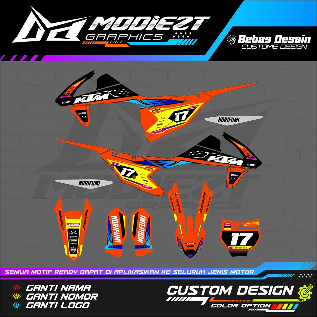 DECAL KTM 250 2015 - 2017/KTM SIXDAY STRIPING KTM 250 STRIPING FUL BODY