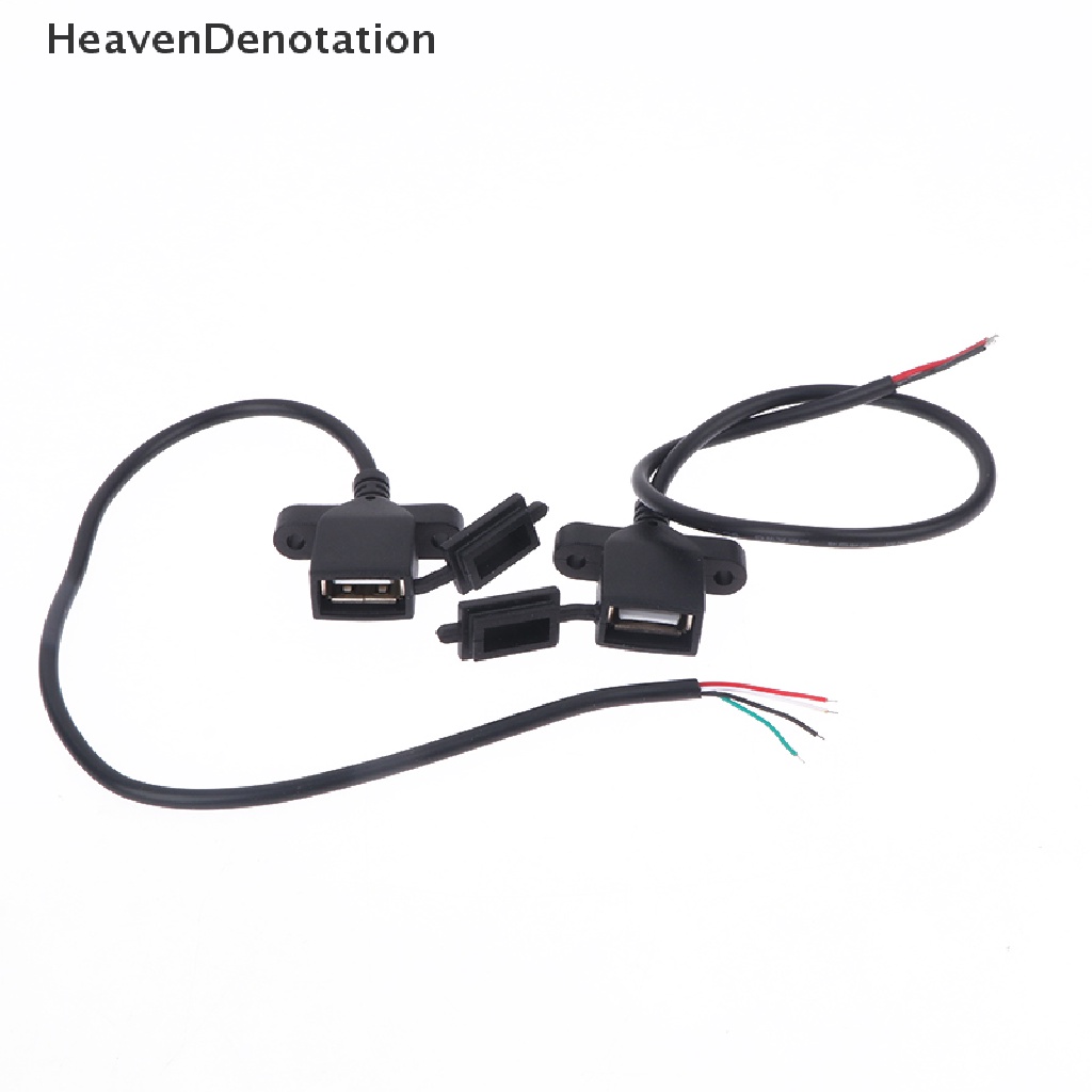 [HeavenDenotation] 2pin 4pin Diy USB Female Plug Power Socket Kabel Debu Bukti Penutup Konektor Kawat Las Power Supply Port Data Charging HDV