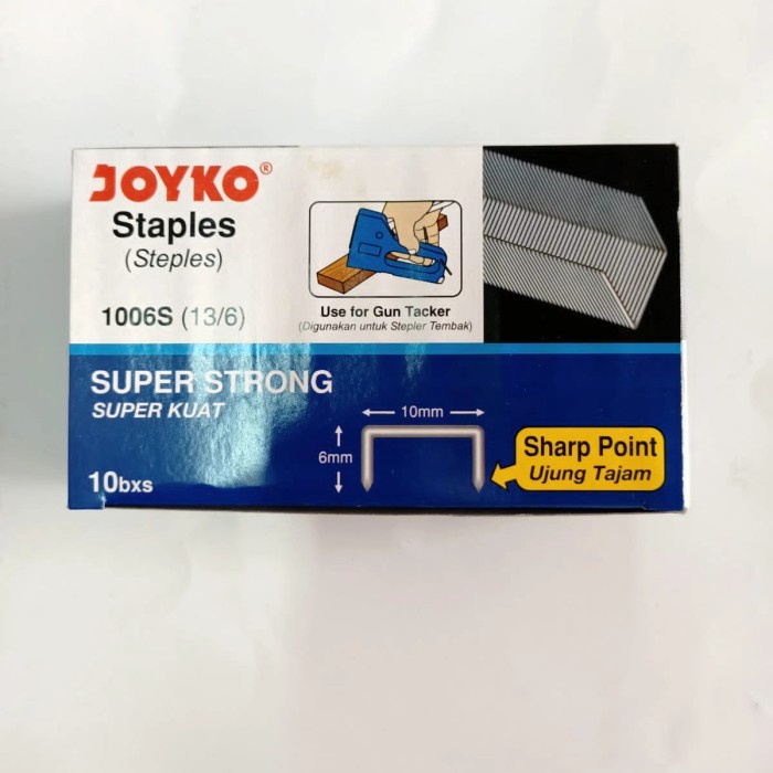 

Best Seller Isi Staplers 13/6 Joyko , 1 Pak Isi 10 Kotak