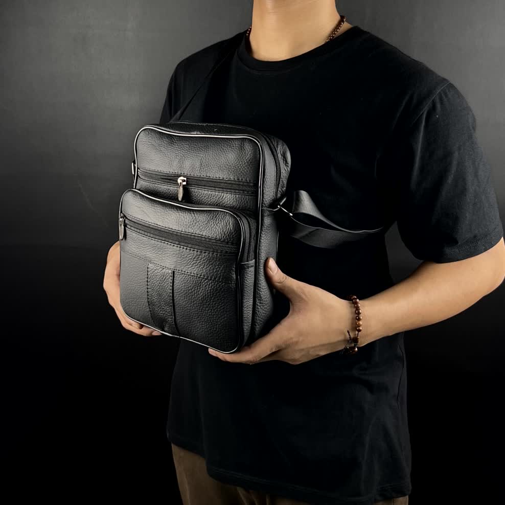 Tas Selempang KULIT ASLI Slingbag Tas Pria Outdoor Sporty