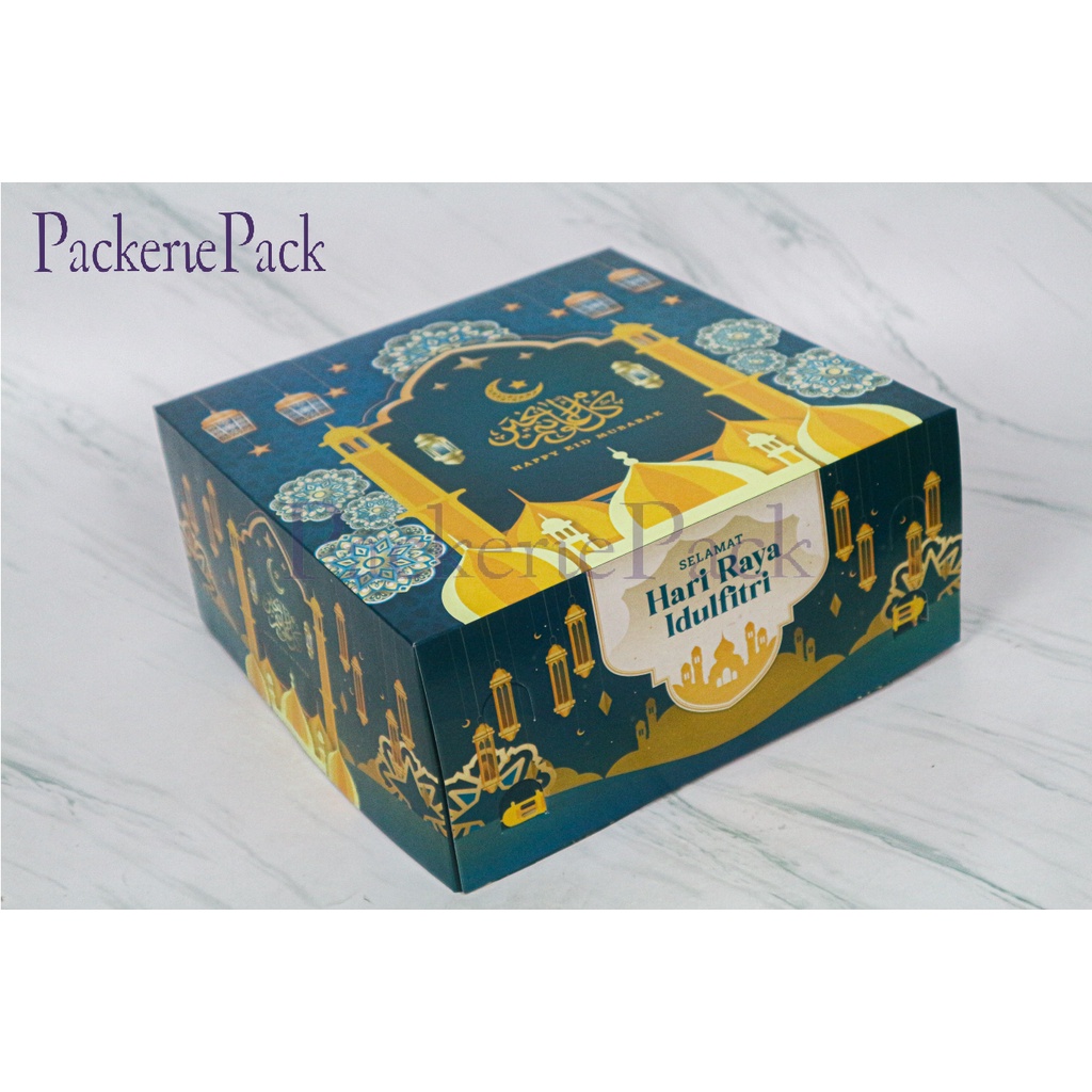 

(5 PCS) KOTAK EID MUBARAK 25X25X11.5 / DUS IDUL FITRI / LEBARAN 25X25X11.5