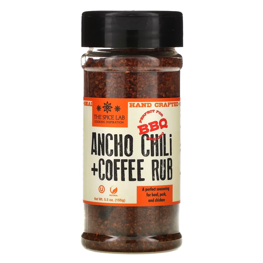 The Spice Lab Ancho Chili + Coffee Rub Bbq Seasoning 155 Gram