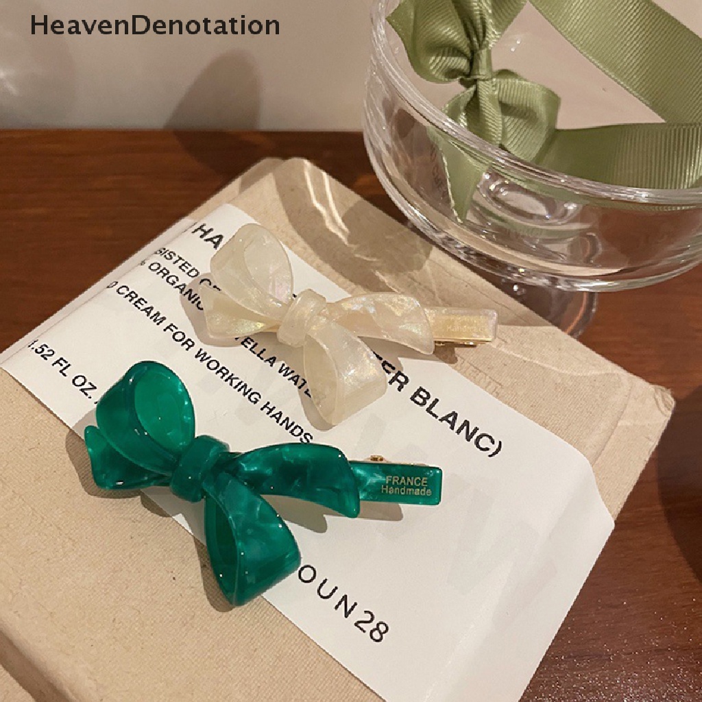[HeavenDenotation] Green acetate duckbill clip sweet side clip Jepitan Rambut Klip Samping Poni Klip HDV