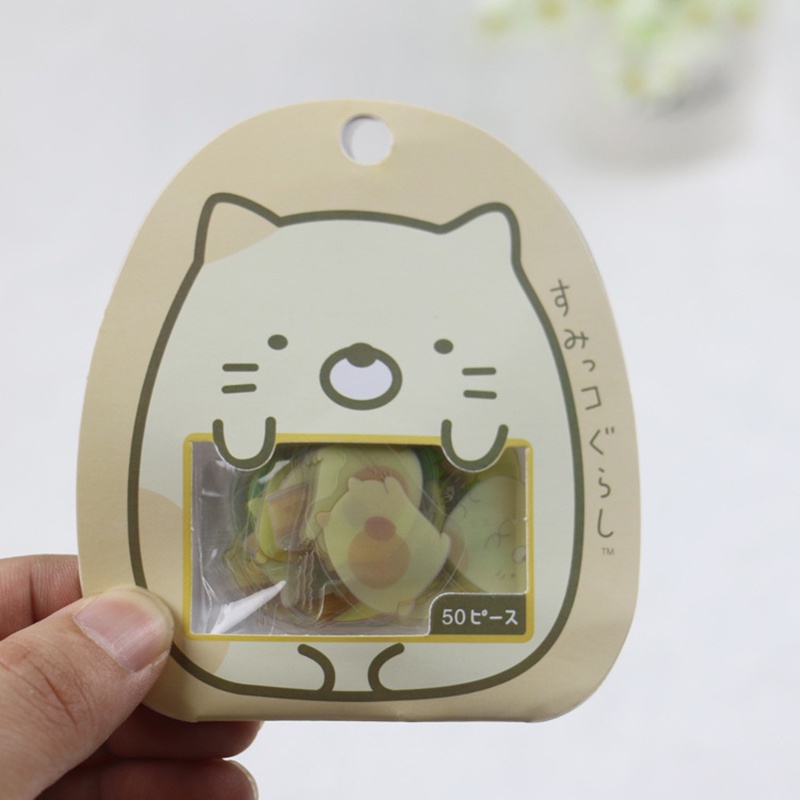 50pcs/bag DIY Cute Cartoon Kawaii PVC Stickers Lovely Cat Bear Sticker For Diary Decoration