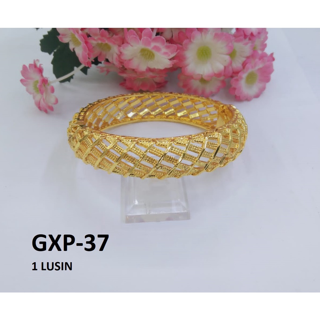 GELANG XP LINGKAR EMAS GOLD TEKSTUR BALOK DIAGONAL TERMURAH / DUNIA GELANG TERBARU