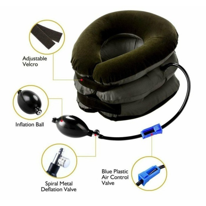 FMFIT Penegak Leher Air cervical traction - Neck support Bantal Pompa Leher