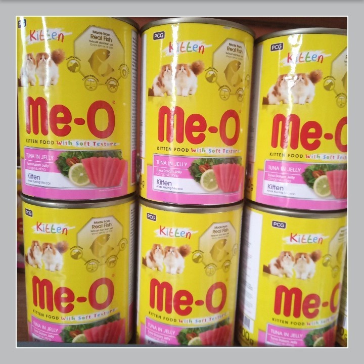 GRAB-GOJEG -Meo Kaleng Kitten Tuna in Jelly 24 PCS Makanan Basah Anak Kucing 400gr Paket 1 DUS