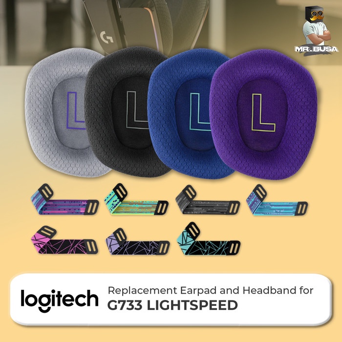 Earpad Busa Foam Headband Logitech G733 G 733 LIGHTSPEED Earcup