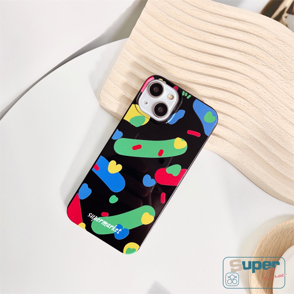 Full Pelindung Case Kompatibel Untuk IPhone 7Plus 8Plus XR 12 11 14 13 Pro Max 7 8 14 Plus X XS Max SE 2020 Warna-Warni Art Pigmen Cinta Hati Glossy Halus Lembut Tpu Phone Case