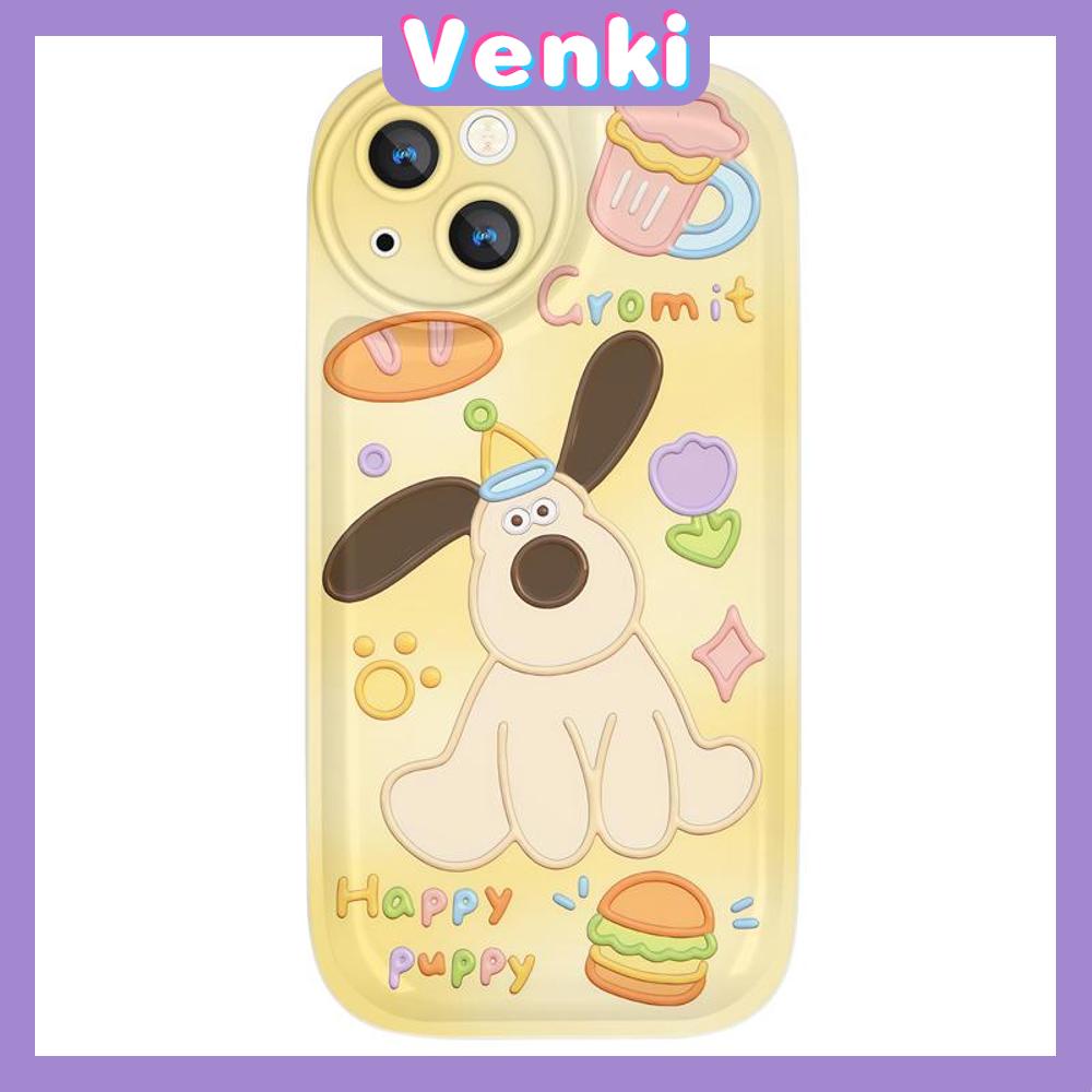 Case For iPhone 11 Soft TPU Air Cushion Case Glossy Cute Cartoon Dog and Bear Airbag Shockproof Camera Protection Compatible for iPhone 14 13 12 11 Pro Max 7 8Plus