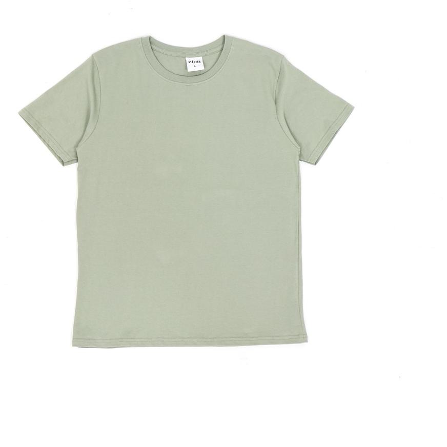 ❂ ZION Basic Kaos Polos Cotton Combed 24s - Sage Green ➱