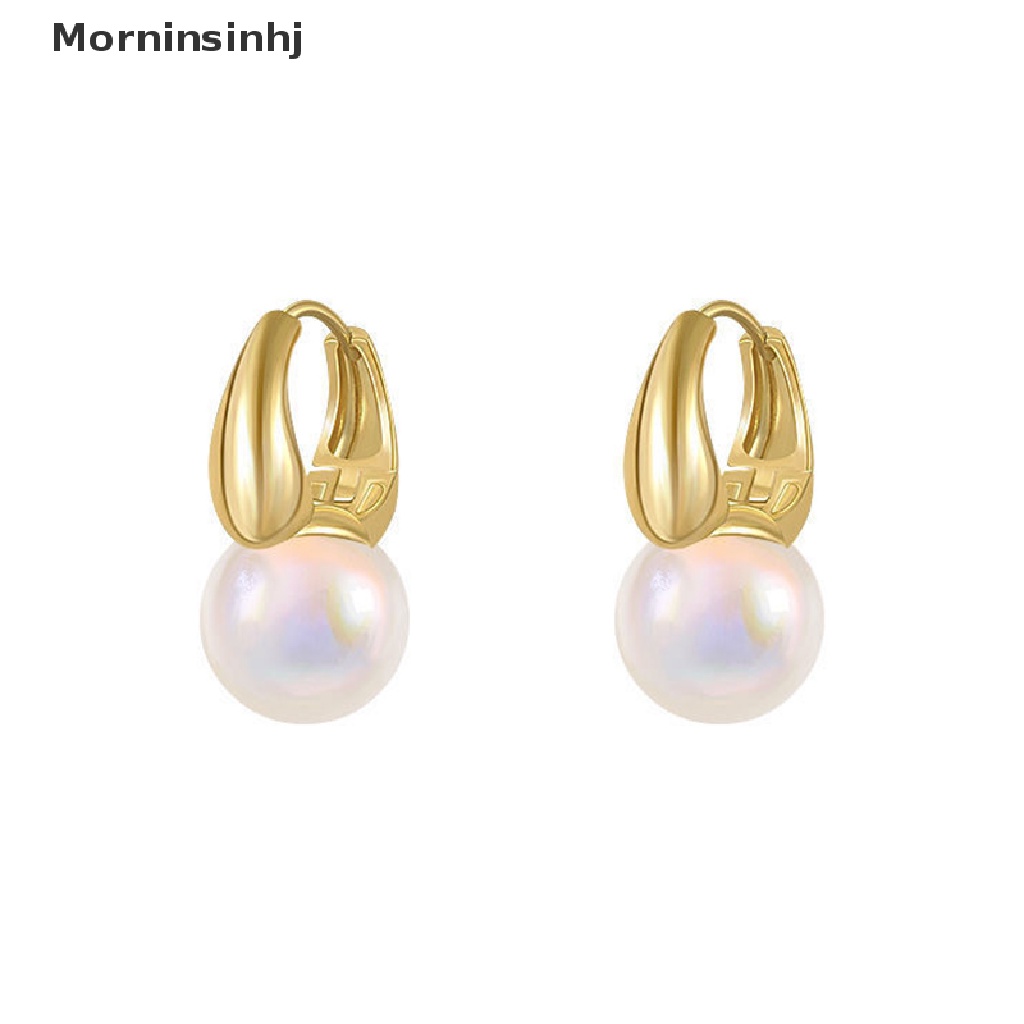 Mornin Fashion Wanita Manik-Manik Anting Fashion Telinga Gesper Ear Clasp Hoop Earrings Perhiasan id