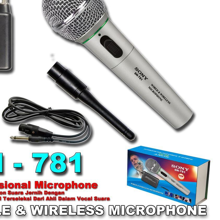 ♀ SONY SN -781  Mic Microphone Bisa Wireless Dan Kabel new ✫