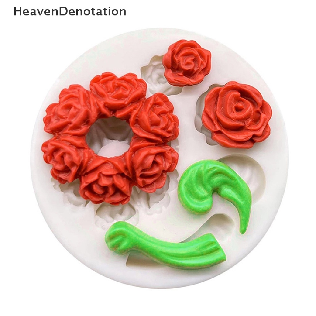 [HeavenDenotation] 1pc 3D Mini Bunga Mawar Teko Cetakan Silikon DIY Coklat Fondant Tools Mould HDV