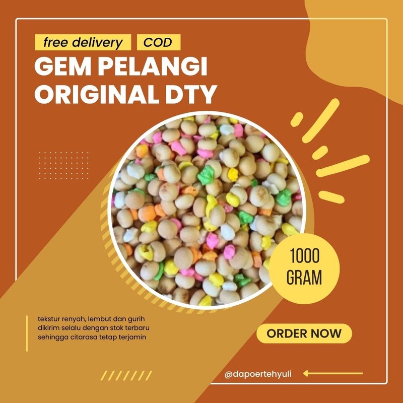 

Biskuit Gem Pelangi DTY | Snack Kiloan | Snack Cemilan - 1000 gram