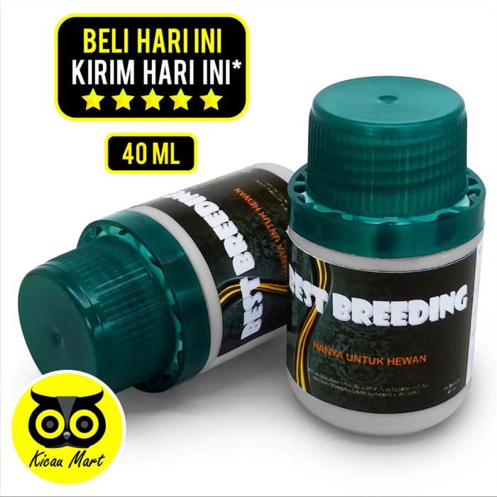 Best Breeding Untuk Semua Burung 40 Ml Vitamin Obat Macet Breeding Doping Ternak Burung Kenari Murai Lovebird Parkit Kacer Pleci Dll