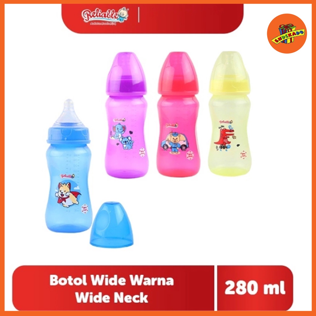 RELIABLE Botol Susu Wide Neck 160ml - 280ml - Botol Susu Warna