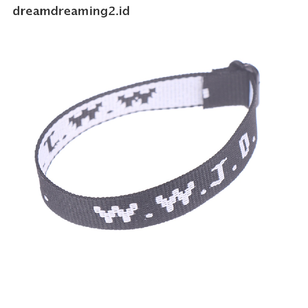 (dream) 4pcs Gelang WWJD Gelang Religi Gelang Alkitab What Would Jesus Do.