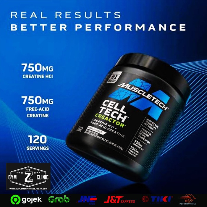 MT Muscletech Creactor Creatine HCl Free-Acid Creatine KEMASAN TERBARU ORIGINAL USA Cell Tech Creact