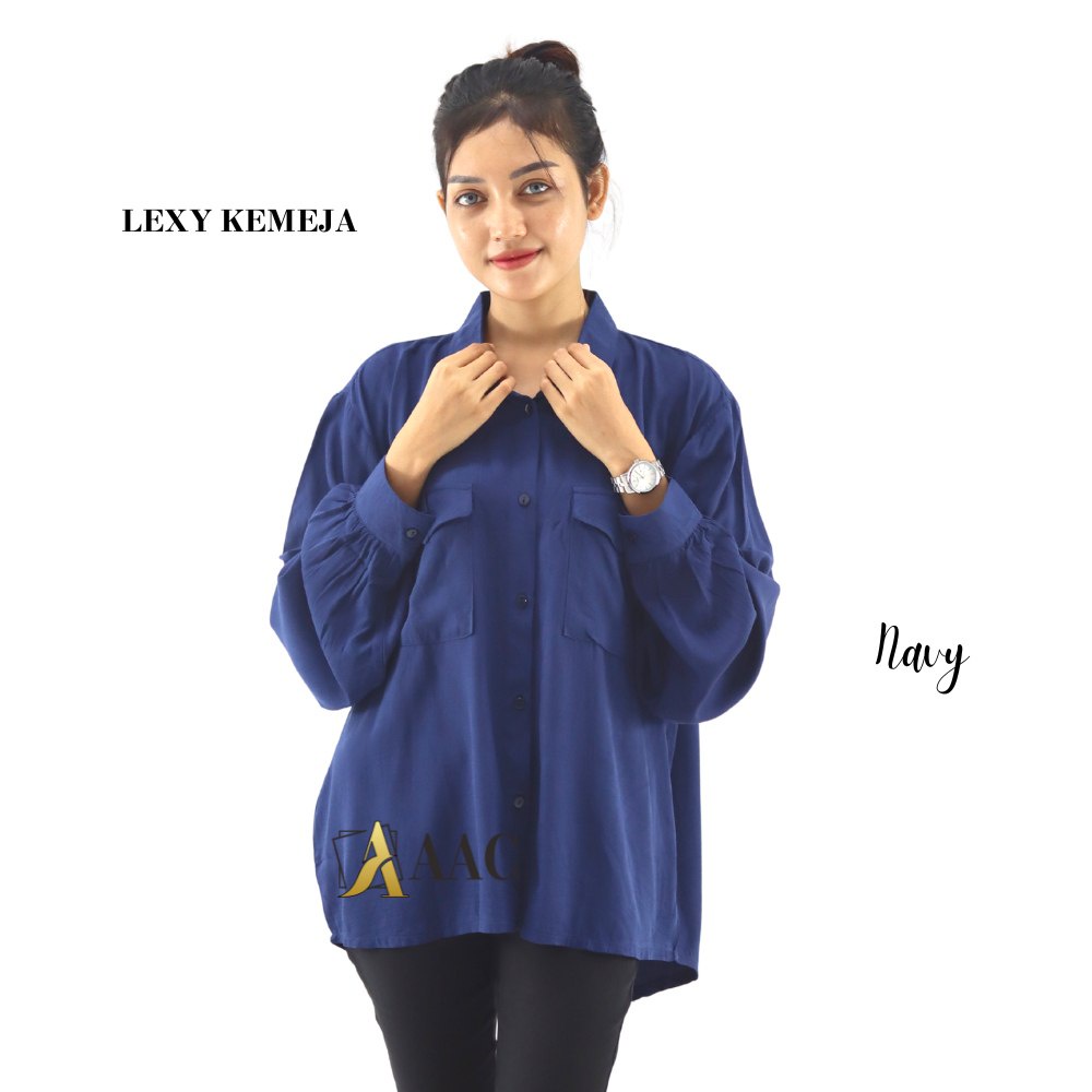 Lexy Kemeja , Kemaja Wanita Rayon Twill Premium