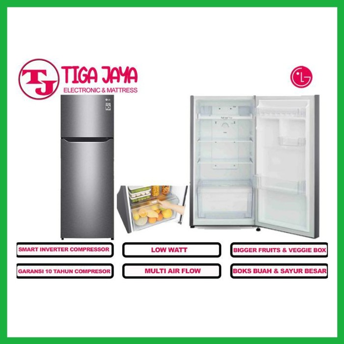 LG GN-B195SQMT KULKAS 2 PINTU INVERTER GNB195SQMT ORIGINAL