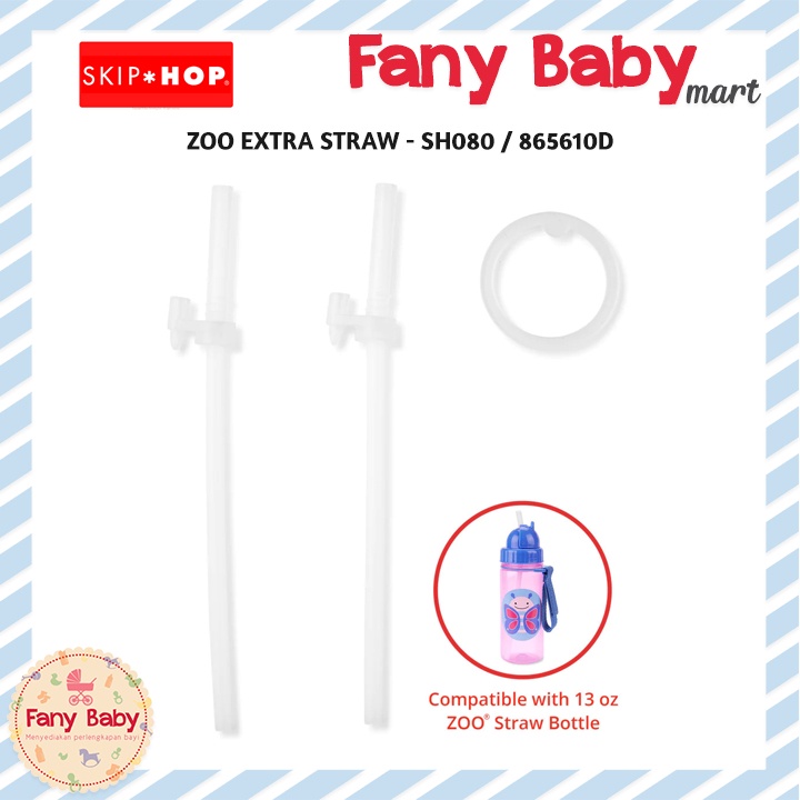 SKIP HOP ZOO PP STRAW BOTTLE EXTRA REPLACEMENT STRAWS