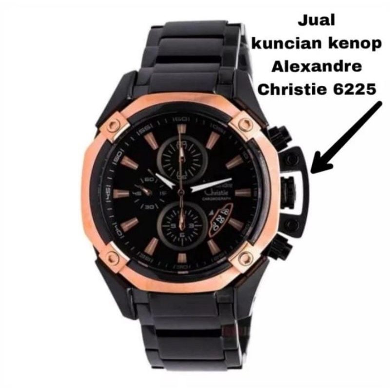 Kuncian tombol crono jam tangan Alexandre Christie 6225MC