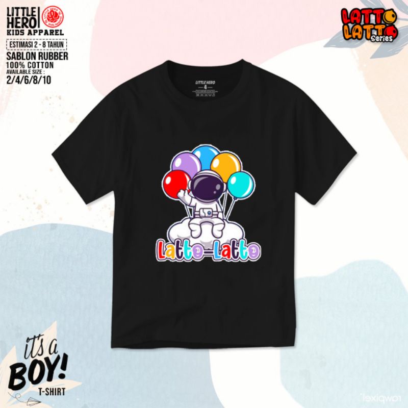 2-8 Tahun Kaos Anak Lato Lato Series by LITTLE HERO | Kaos Anak Motif Lato Lato VIRAL