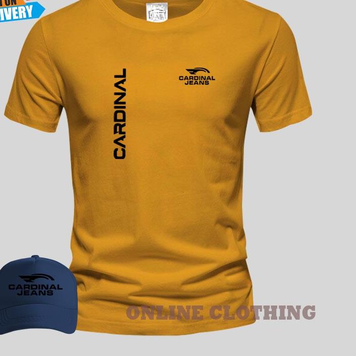 BISA COD - BELI BAJU GRATIS TOPI Kaos Distro Lengan pendek / Tshirt Distro Logo Cardinal Jeans Text 