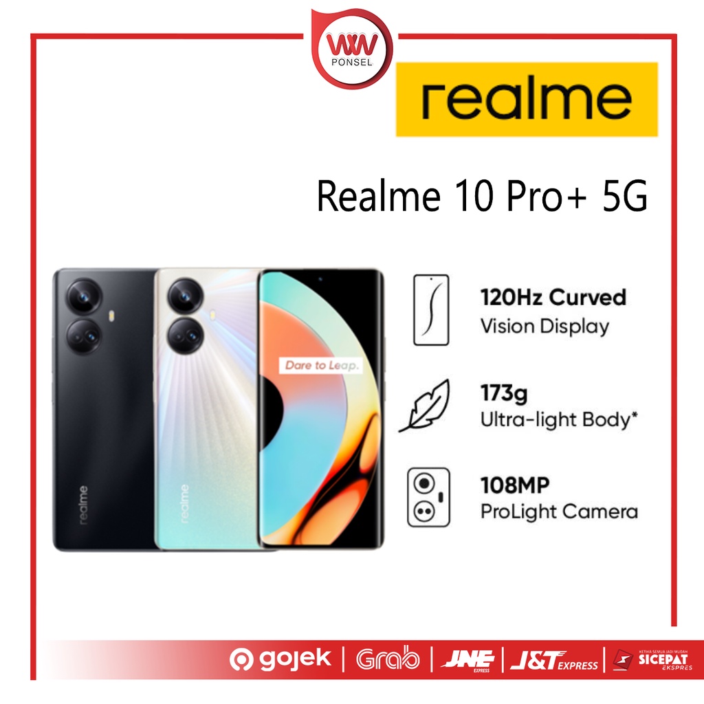 Hp realme 10 pro+ 5G ram 12GB internal 256GB garansi resmi