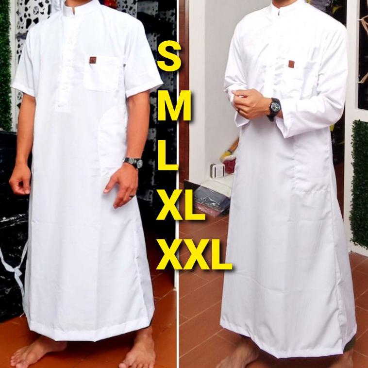 SALE Gamis pria gamis putih polos gamis hitam polos