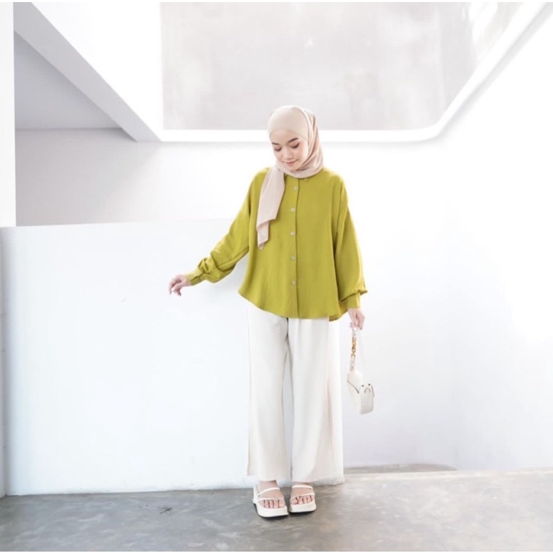 Luna Shirt Linen / Kemeja Oversize Wanita