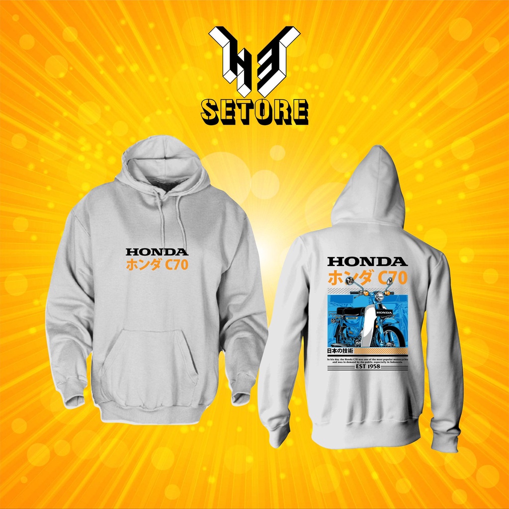 HOODIE JAKET HONDA C70 CLASSIC HOODIE C70 NEW DIVISION JAKET MOTOR HONDA C70