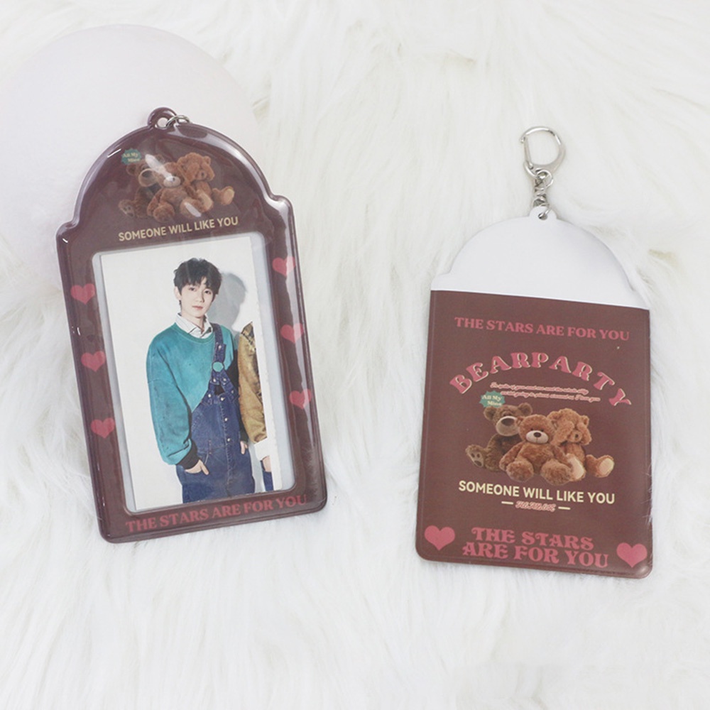 [COD Tangding] Kartun PVC ID Pemegang Kartu Kredit Kpop Idol Photocard Pelindung Case Tas Liontin