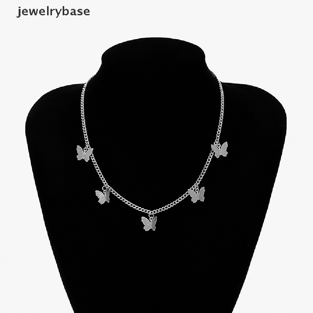 [jewelrybase] Boho Lucu Kupu-Kupu Choker Kalung Wanita Klavikula Rantai Pernyataan Pesona Perhiasan Butik