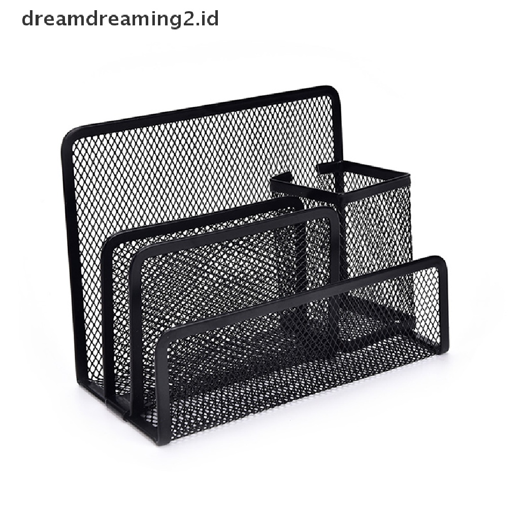 (dream) 1xblack Mesh Letter Paper File Storage Rack Holder Tray Organiser Desktop Kantor.