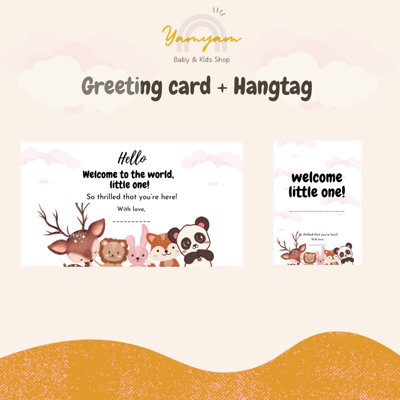 greeting card gift card kartu ucapan newborn hang tag newborn