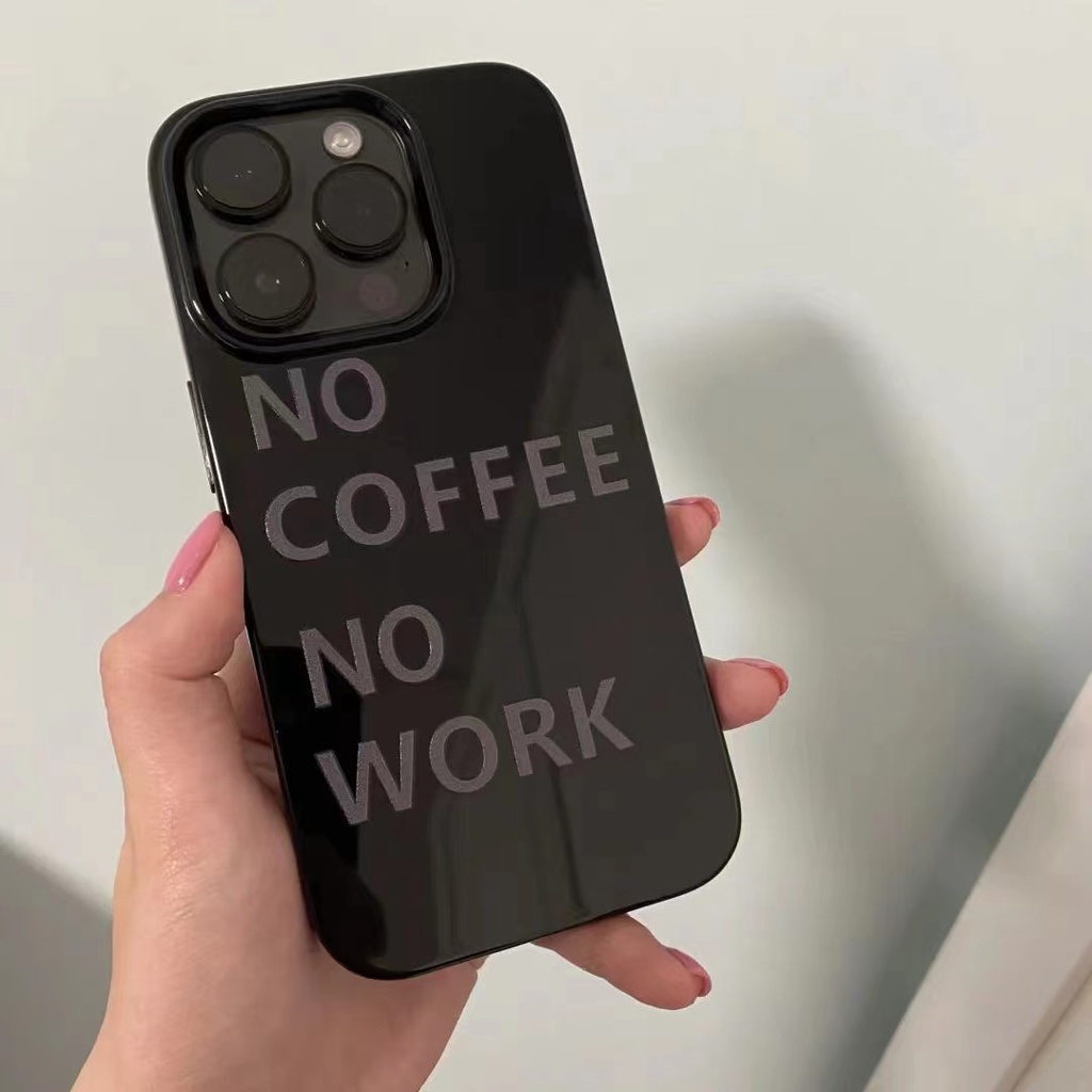 IPHONE Ins Kopi Inggris Cocok Untuk Iphone14 14pro 14plus 13 13mini 13pro 13prm iPhone12 7Plus 8Plus Xr XS 13 12mini Pro Max Empat Sudut Casing Ponsel Tahan Guncangan