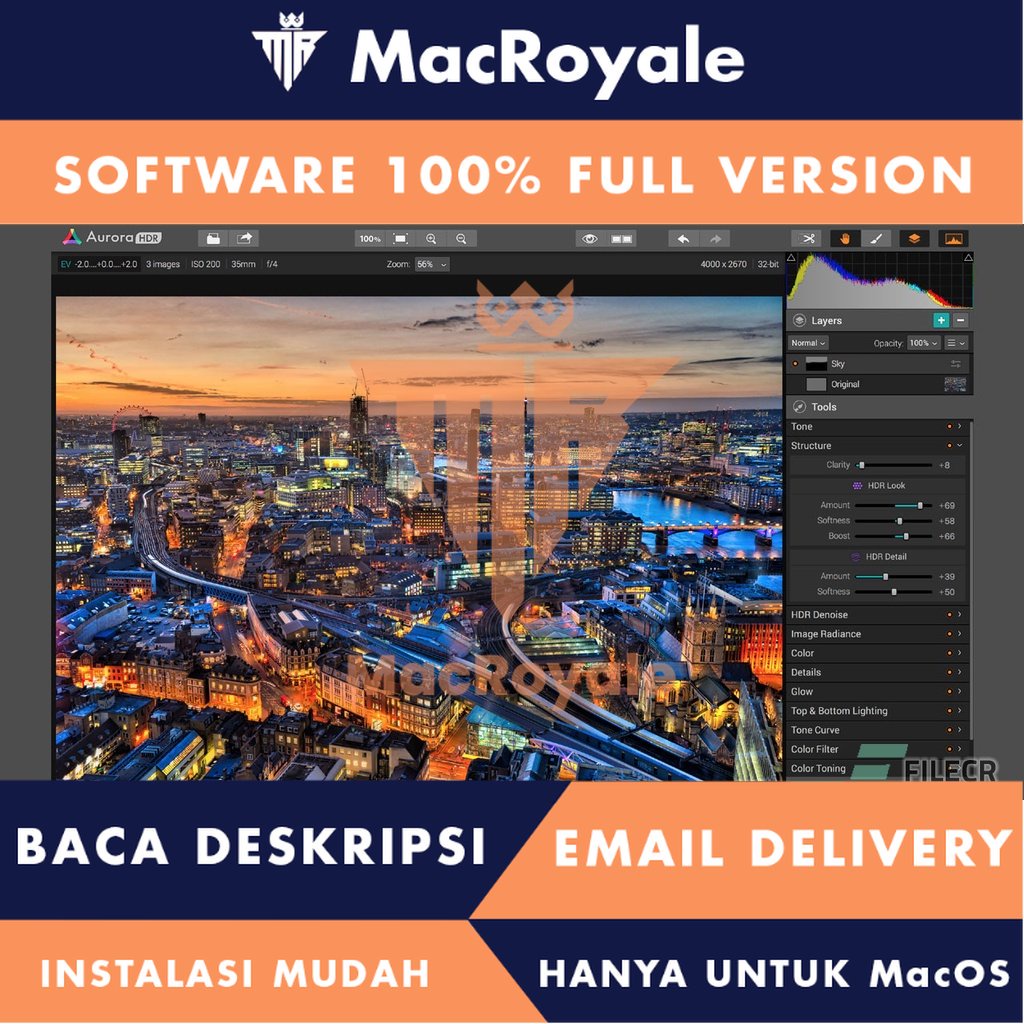 [MacOS] Aurora HDR 2019 (6438) Full Version Lifetime Full Garansi