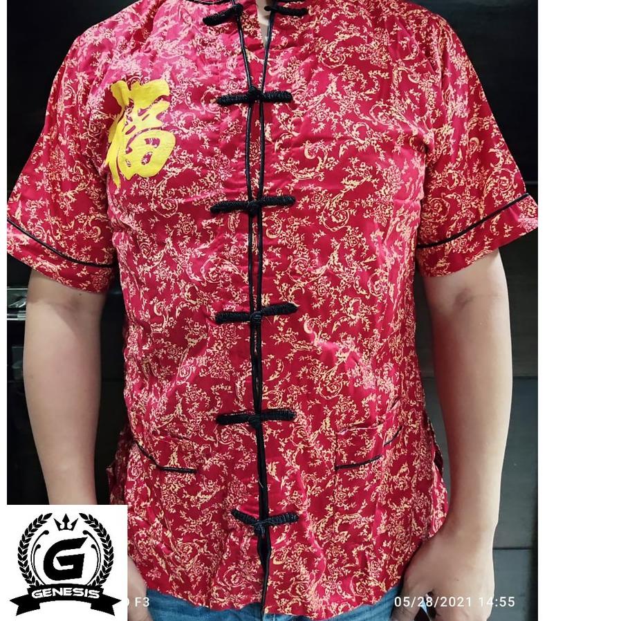 ➻ Cheongsam Atasan Pria Kemeja Size S sampai 4XL (ADA DUA KANTONG) ◊