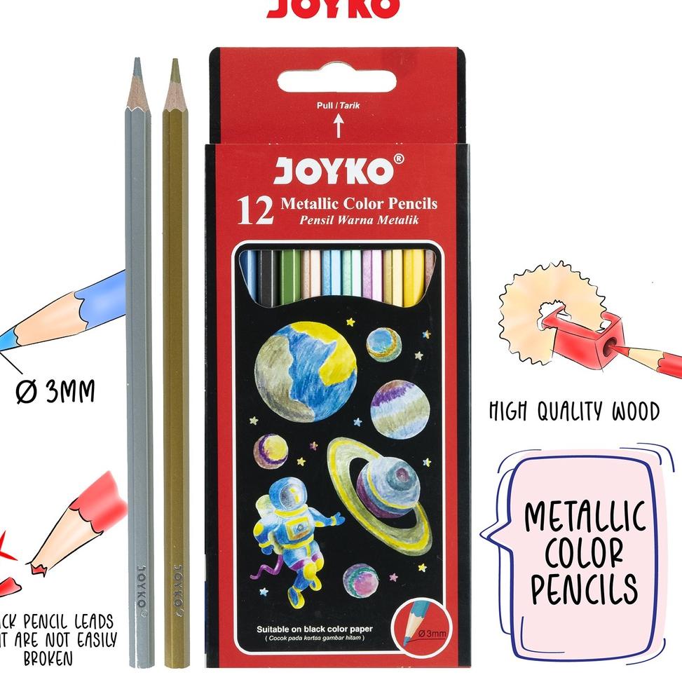 

A34 PENSIL WARNA JOYKO CP-123 / PENSIL WARNA JOYKO 12 METALLIC / JOYKO 12 WARNA CP-123 TERBAIK ㊊