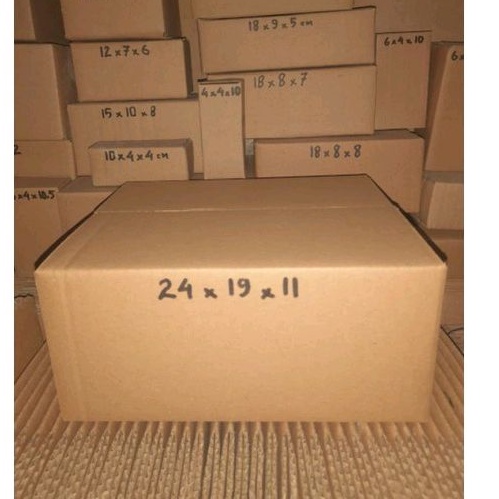 

kardus 24x19x11 cm polos luar dalam