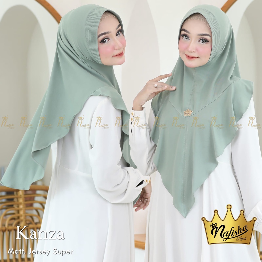 Nafisha Hijab Instan Simpel Pad Kanza Bahan jersey Super