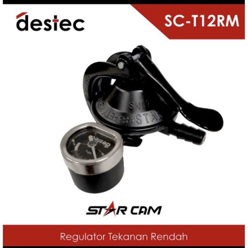 Kepala gas / Regulator Gas Starcam / Star Cam Tekanan Rendah SC- 23M / SC- 23S / SC-T12RM BLACK