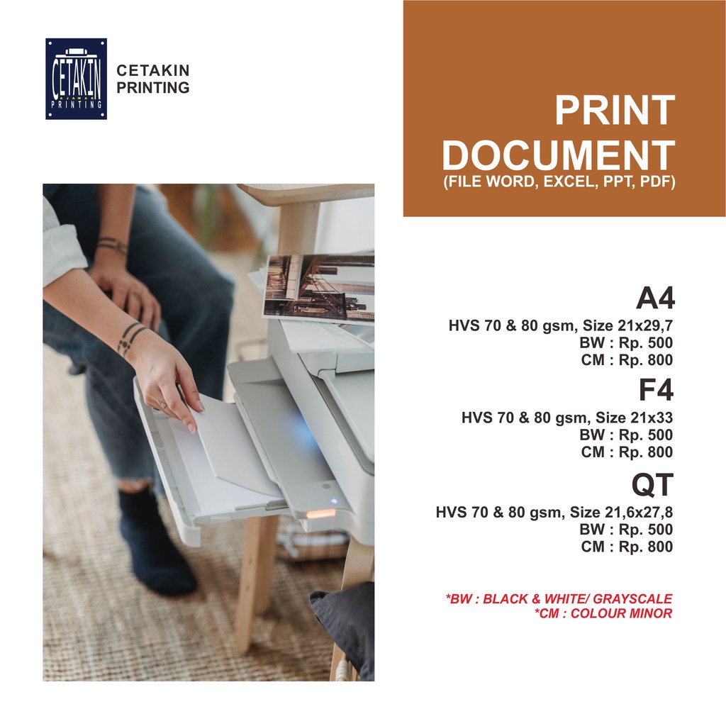 

CETAKIN PRINTING MEDAN | CETAK DOKUMEN UKURAN A4, F4, QUARTO, CETAK WARNA ATAUPUN GRAYSCALE
