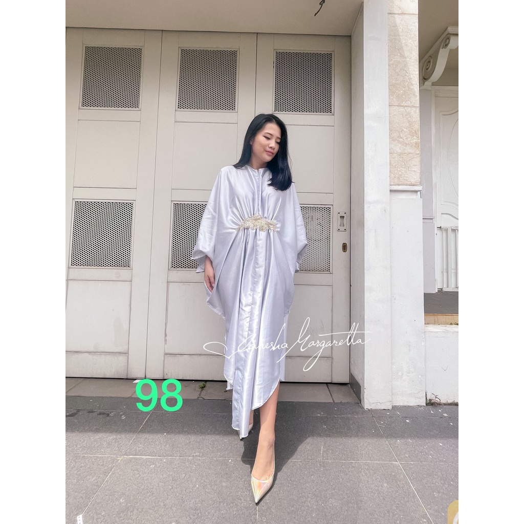 [VM] - Kaftan saten Payet Fit To XXL / Kaftan Tali Dalam / Bordir Wanita / Dress Casual 812