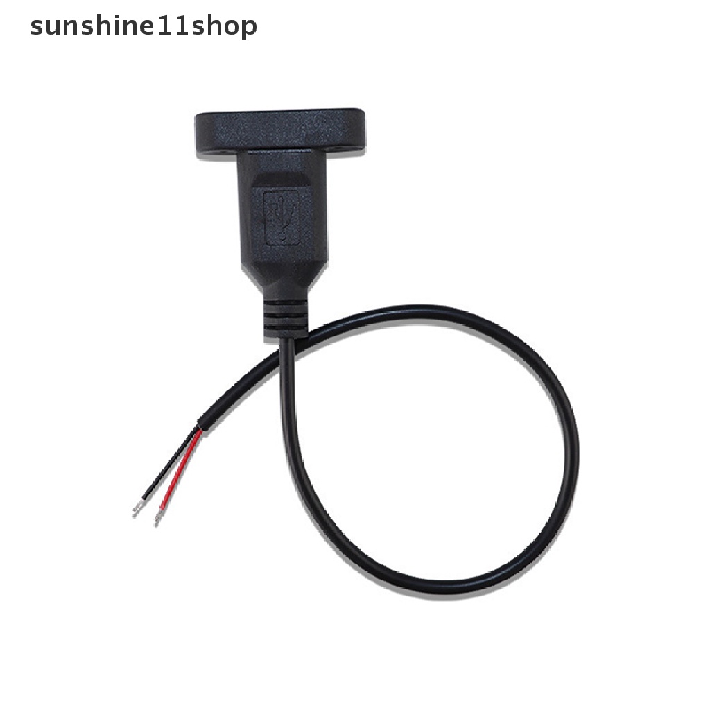 Sho Hot Sale USB type A Power Port Female Jacks Connector DIY Charging Socket USB-A type Dengan Sekrup Memperbaiki Lubang Dan Kabel N